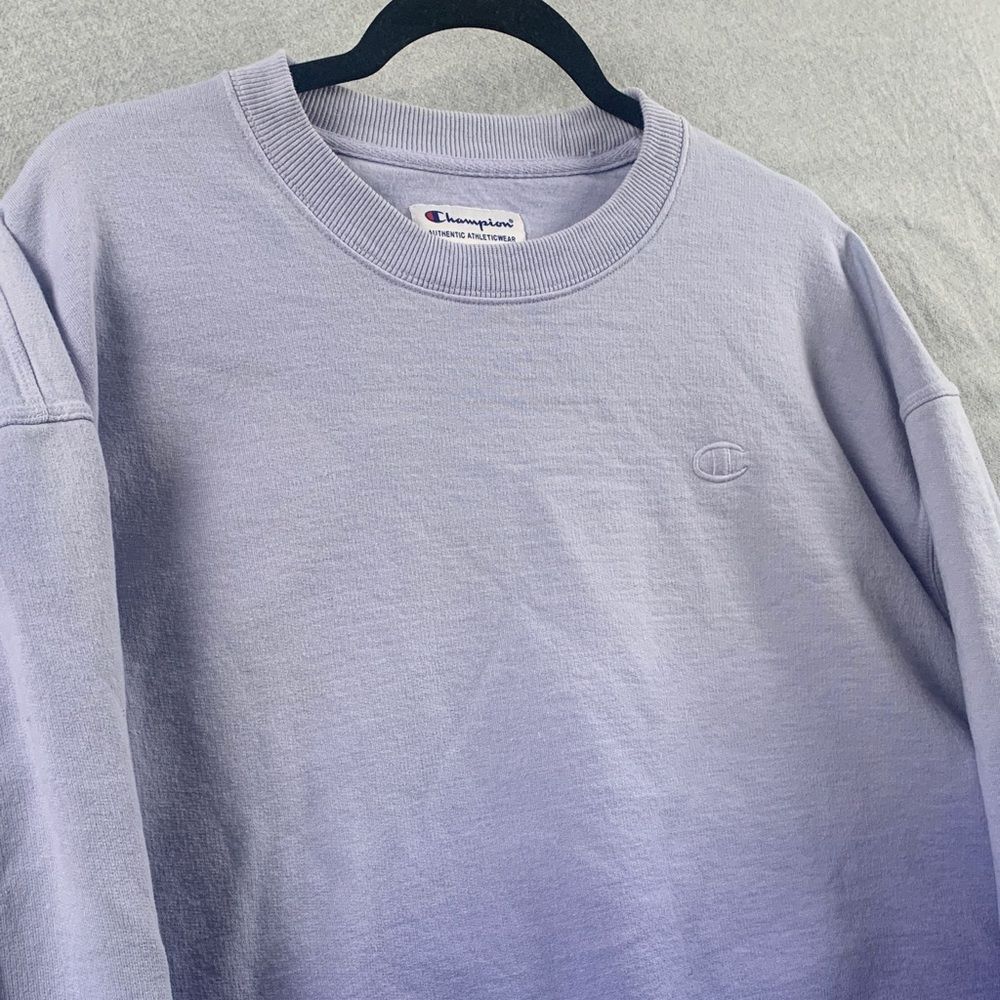 CHAMPION | XL UNISEX SLEEVE SWEATSHIRT | OMBRE PURPLE AUTHENTIC ATHLETICWEAR